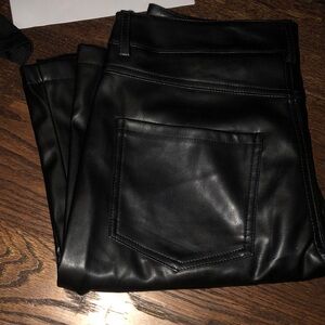 Faux leather pants
